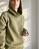 bluza z kapturem damska Bluza damska oversize z dużym kapturem i dziurkami na kciuki Blada oliwka 4