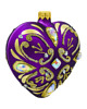 ozdoby choinkowe Bombka choinkowa: Serce ze złotymi zdobieniami i kryształami: purpurowe 1