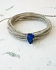 bransoletki na sznurku NATURE Len i lapis lazuli bransoletka 1