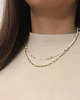 chokery Srebrny pozłacany choker z perełkami i cyrkoniami 3