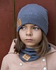 czapki dziecięce Czapka z kominem dziecięca wiosenna - antracyt 1