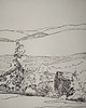 grafiki i ilustracje WYPRZEDAŻ SZTUKI! Rysunek cienkopis Krajobraz pejzaż oryginalny 23x30 cm 1