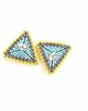 kolczyki szklane Kolczyki Trójkątne Sztyfty "Kosmiczny Pył" 2