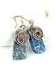kolczyki wire wrapping Jaspis lazurowe wybrzeże kolczyki wire wrapping 2