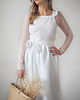 fartuchy kuchenne Lniany fartuszek retro PURE WHITE 6