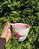 kubki Kubek ceramiczny  ptaszek - różowy 2