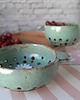 kuchnia - różne Ceramiczny ręcznie robiony miętowy durszlak na maliny, borówki 7
