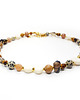 chokery Choker kamień słoneczny, tygrysie oko, koral, jaspis pejzażowy, kwarc dymny 1