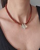 chokery Naszyjnik choker ROOTS jaspis czerwony, prasiolit, jaspis dalmatyński 7