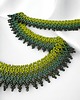 kolie Kolia koralikowa zielony gradient  ręcznie robiona biżuteria handmade 1