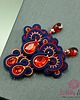 kolczyki soutache Granatowo czerwone kolczyki sutasz 6
