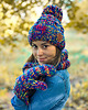 czapki damskie Czapka MERINO 50% EUFORIA ,,Pokojowe granaty" 6
