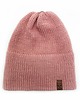 czapki damskie Różowa czapka merino z odczepianym pomponem 5