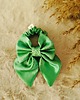 gumki do włosów Gumka jedwabna, scrunchie, frotka z kokardą królowa szmaragdów 2