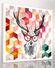 inne OBRAZ NA PŁÓTNIE - JELEŃ DEER- 80x80cm 3