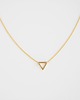 złote naszyjniki 16k Gold Plated Tiny Triangle Necklace 1