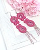kolczyki soutache Różowe kolczyki sutasz - kolekcja Glamour 2