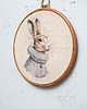 Ozdoby na ścianę Sir Rabbit,  haft w oprawie 20 cm 2