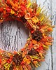wianki Wianek jesienny pomarańczowy,  autumn wreath, wieniec z suszu, 45 cm 7