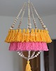 lampy wiszące Boho Lampa Abażur z Chwostami-Katja Słoneczna Fuksja 4