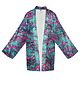 szlafroki damskie Aksamitne KIMONO domowe/ narzutka, autorski print niebieska RAFA KORALOWA 8