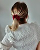 gumki do włosów Gumka jedwabna, scrunchie, frotka burgundy rose MIDI 3