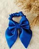 gumki do włosów Gumka jedwabna, scrunchie, frotka z kokardą królewski chaber 1