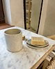 mydelniczki Ceramiczny Zestaw Łazienkowy z Mydelniczką z Odpływem Perłowa Biała 1