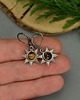 kolczyki wire wrapping Małe kolczyki słoneczka tygrysie oko wire wrapping 2
