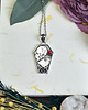 wisiory Srebrny ozdobny wisiorek trumna z koralem - till death do us part #606 1