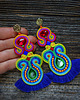 kolczyki soutache Waikiki- etniczne kolczyki soutache 3