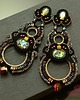 kolczyki soutache Bardzo długie czarno tęczowe kolczyki sutasz 7