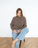 swetry damskie Sweter Simple kakaowy 2
