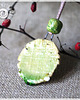 wisiory Zielona kropla - wisior ceramiczny, naszyjnik z duszą 2