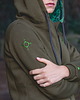 bluza z kapturem damska Bluza damska z kapturem rozpinana ZAMGLONY LAS khaki 3