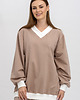 bluza bez kaptura damska Bluza ,,COMFORT" capucino 1