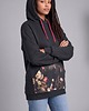 bluza z kapturem damska Bluza oversize Satja Auri Lili gruba z kwiatową kieszenią rozmiar M 2