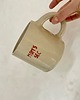 kubki i filiżanki Duży Ceramiczny Kubek Handmade 400 ml Beżowy dla Młodej Mamy 4