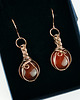 kolczyki wire wrapping Kolczyki wire wrapping z karneolem 1