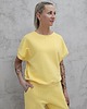 komplety damskie Chiara oversizowy komplet bezrękawnik i spodnie wide leg Butter Yellow 1