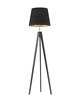 lampy podłogowe Drewniana lampa podłogowa do sypialni na trójnogu ARUBA VELUR 4