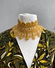 chokery Koronkowy złoty choker 4
