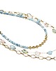 korale Triple - Morganit, akwamaryny /naszyjnik/  - Szlachetna kolekcja 2