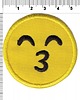 naszywki na ubrania Naszywka naprasowanka EMOJI CAŁUS termoprzylepna haft 5,5cm 1