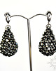 kolczyki swarovski Ażurowe krople z hematytu III, kolczyki Swarovski, beading 3