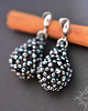 kolczyki swarovski Ażurowe krople z hematytu III, kolczyki Swarovski, beading 2