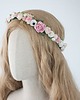 wianki komunijne Delikatny wianek na głowę pudrowy róż 5