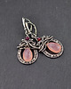 kolczyki wire wrapping Korin - srebrne kolczyki z różowych chalcedonem 4