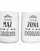 kubki Idealny mąż i żona, kubki dla małżeństwa, zestaw 2