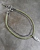 bransoletki srebrne Delikatna bransoletka z peridotem srebro 925 4